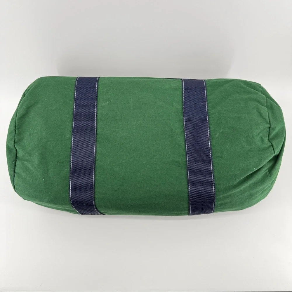 Tommy Hilfiger Duffle Bag L Green Navy Colorblock Cotton Embroidered Logo